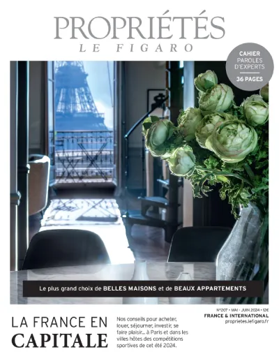 Couverture du magazine Propriétés Le Figaro 207 des mois de Mai Juin 2024